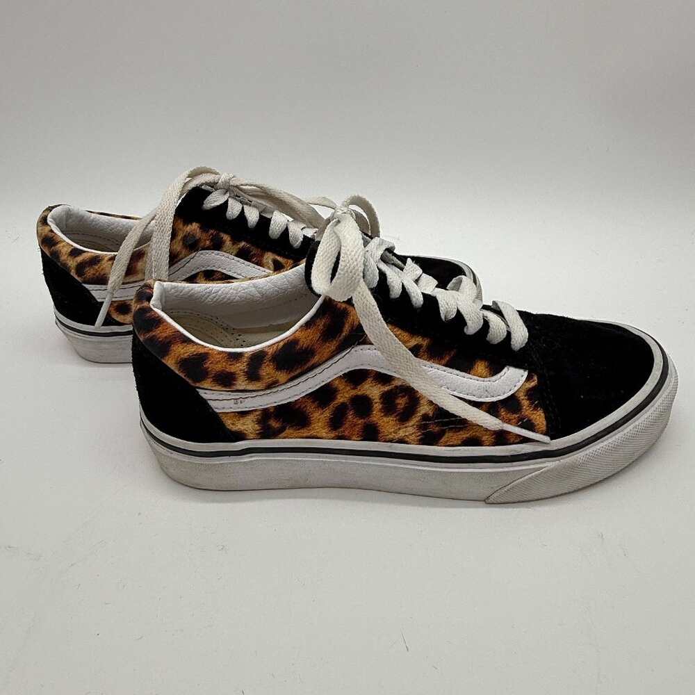 Vans OTW Old School Cheetah Print Black Suede Casual Sneakers Women’s Size 7.5
